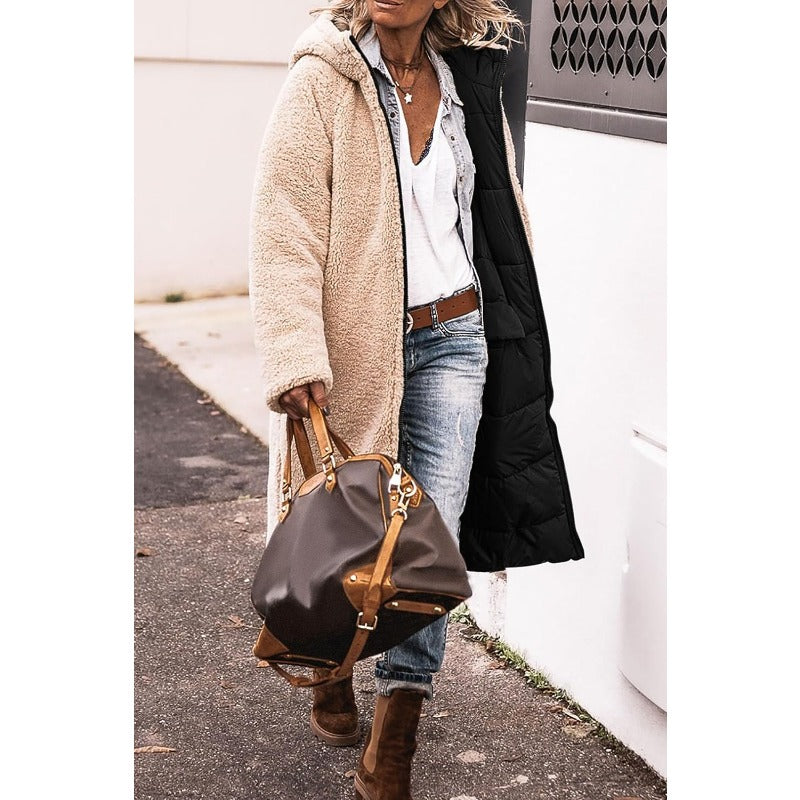 Sasha elegant reversible tailored womens coat shown in a rich colourway