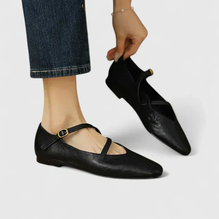 Kymberly comfortable everyday flat shoes shown in brown, black and coffee tones