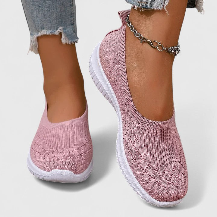 Comfortable women's everyday slip-on shoes shown in several colours