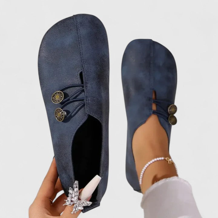 Kyline elegant slip-on loafers shown in light brown, black, navy blue and dark brown