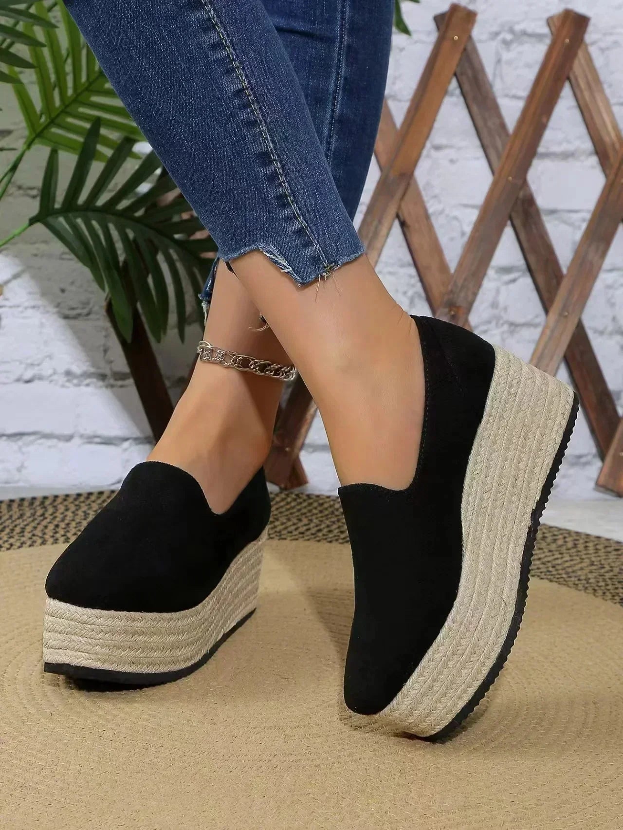 Ruby platform sneakers shown in white, black, khaki and leopard finishes