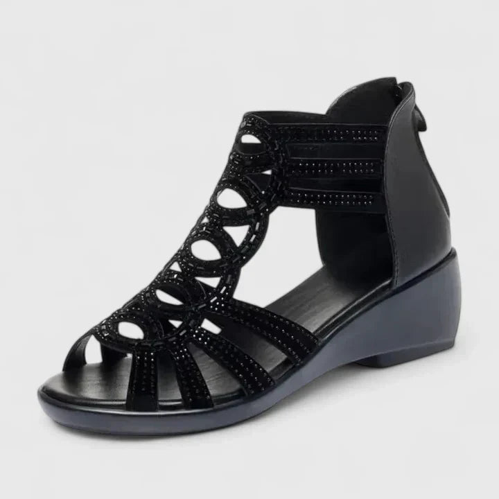 Marisen | Lightweight Everyday Sandals in Gold and Black