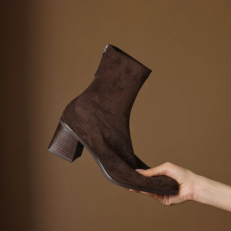 Vynce | Side-Zip Boots with Stable Heel
