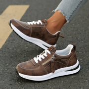Maeve everyday lace-up runners shown in brown, gold, silver and black