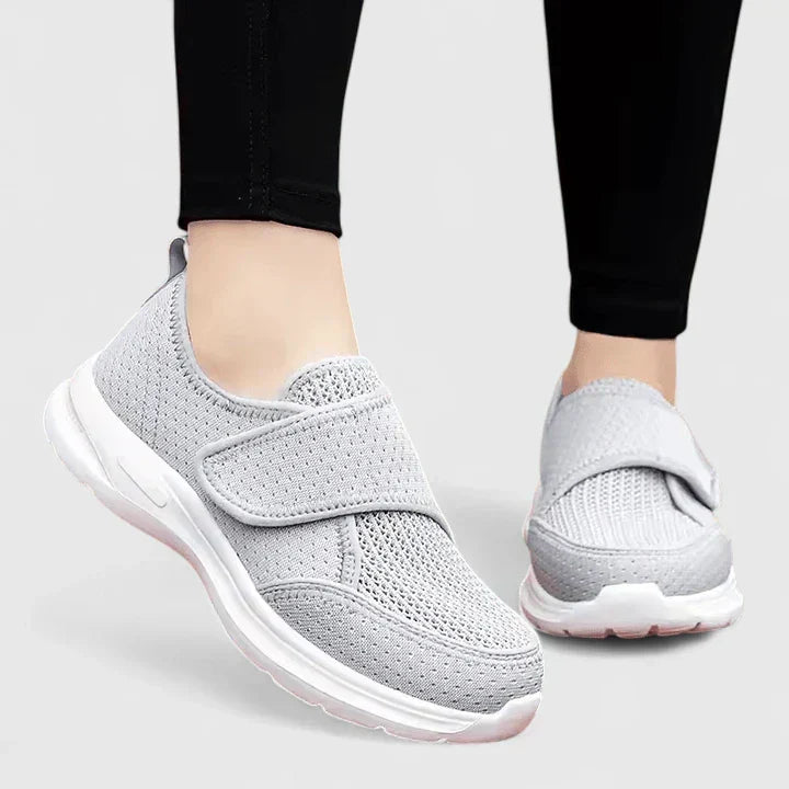 Comfortable everyday slip-on shoes in grey and black for women