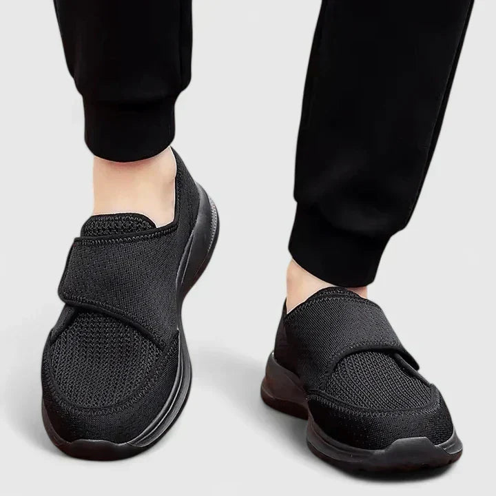 Comfortable everyday slip-on shoes in grey and black for women