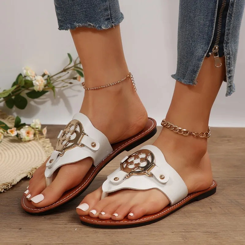 Womens Mandala slip-on slippers with cushioned insole and decorative ornament