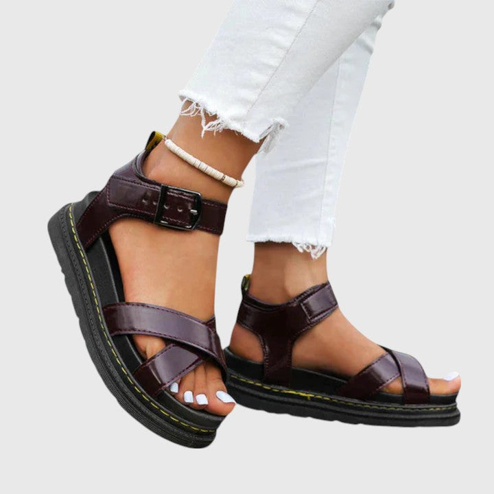 Marcella | Lightweight Summer Sandals in Black, White, Brown