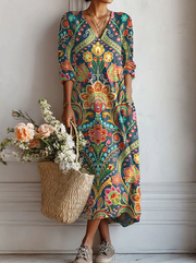 Lies multicolour everyday comfort dress with a relaxed silhouette and pockets