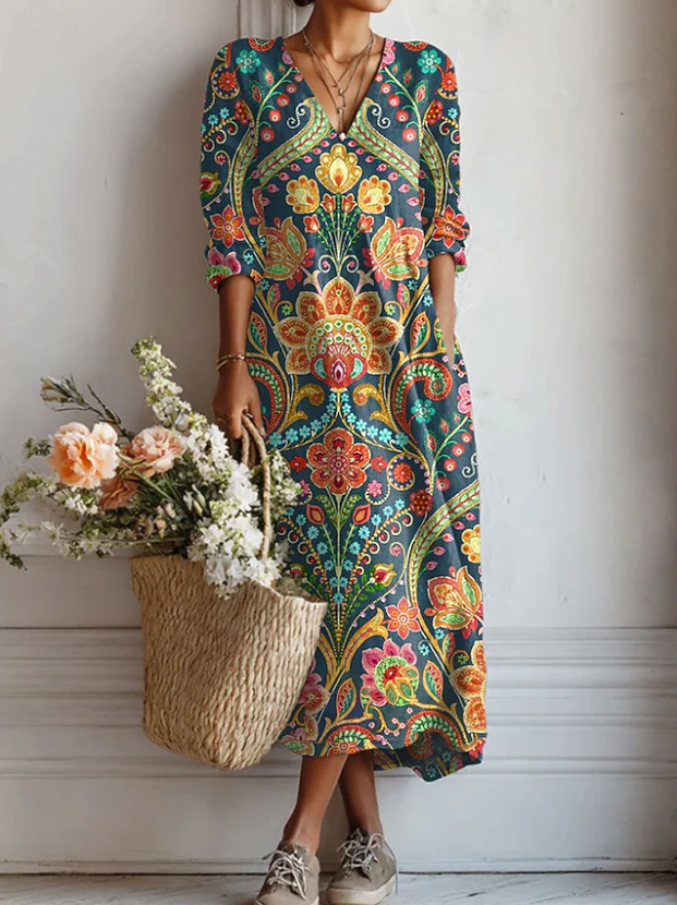 Lies multicolour everyday comfort dress with a relaxed silhouette and pockets