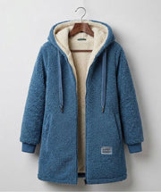 Birgita relaxed V-neck cotton blend knit jumper in blue, pink and chestnut