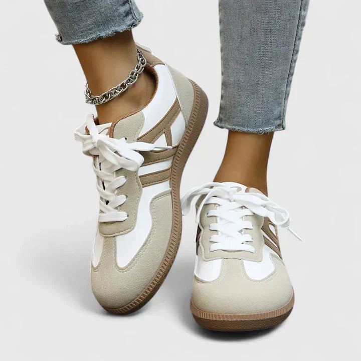 Kytherah comfortable slip-on sneakers in soft neutral tones for women