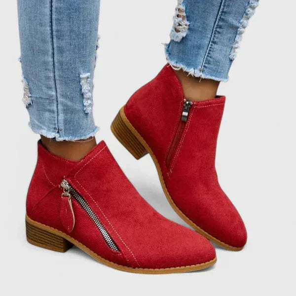 Marizheah vintage-inspired orthopedic ankle boots shown in multiple colours