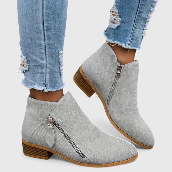 Marizheah vintage-inspired orthopedic ankle boots shown in multiple colours