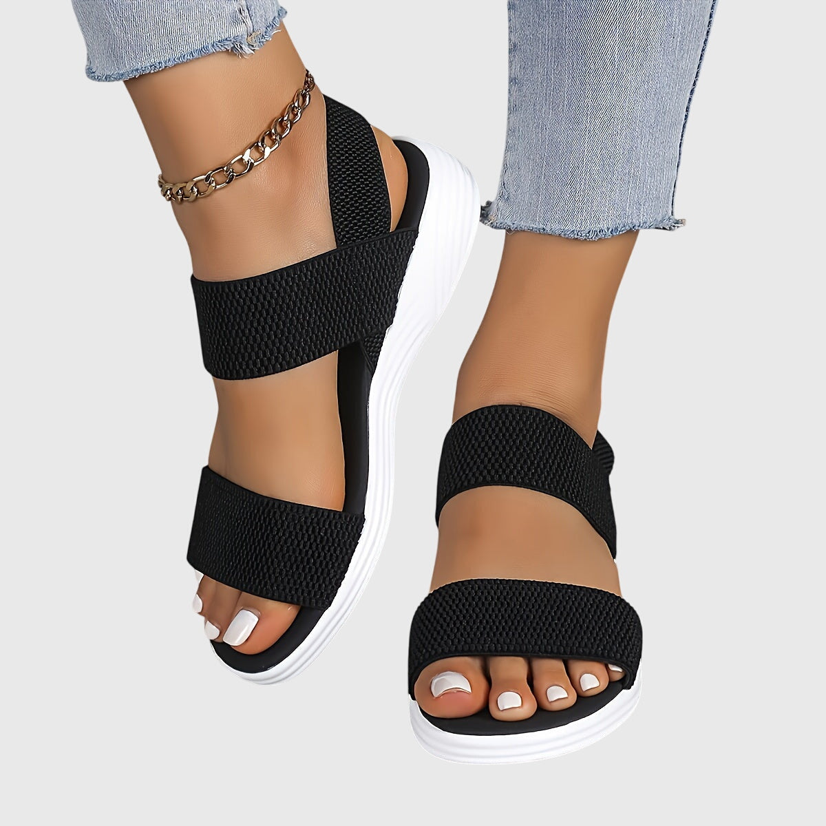 Emila | Lightweight Stretch Sandals with Adjustable Straps