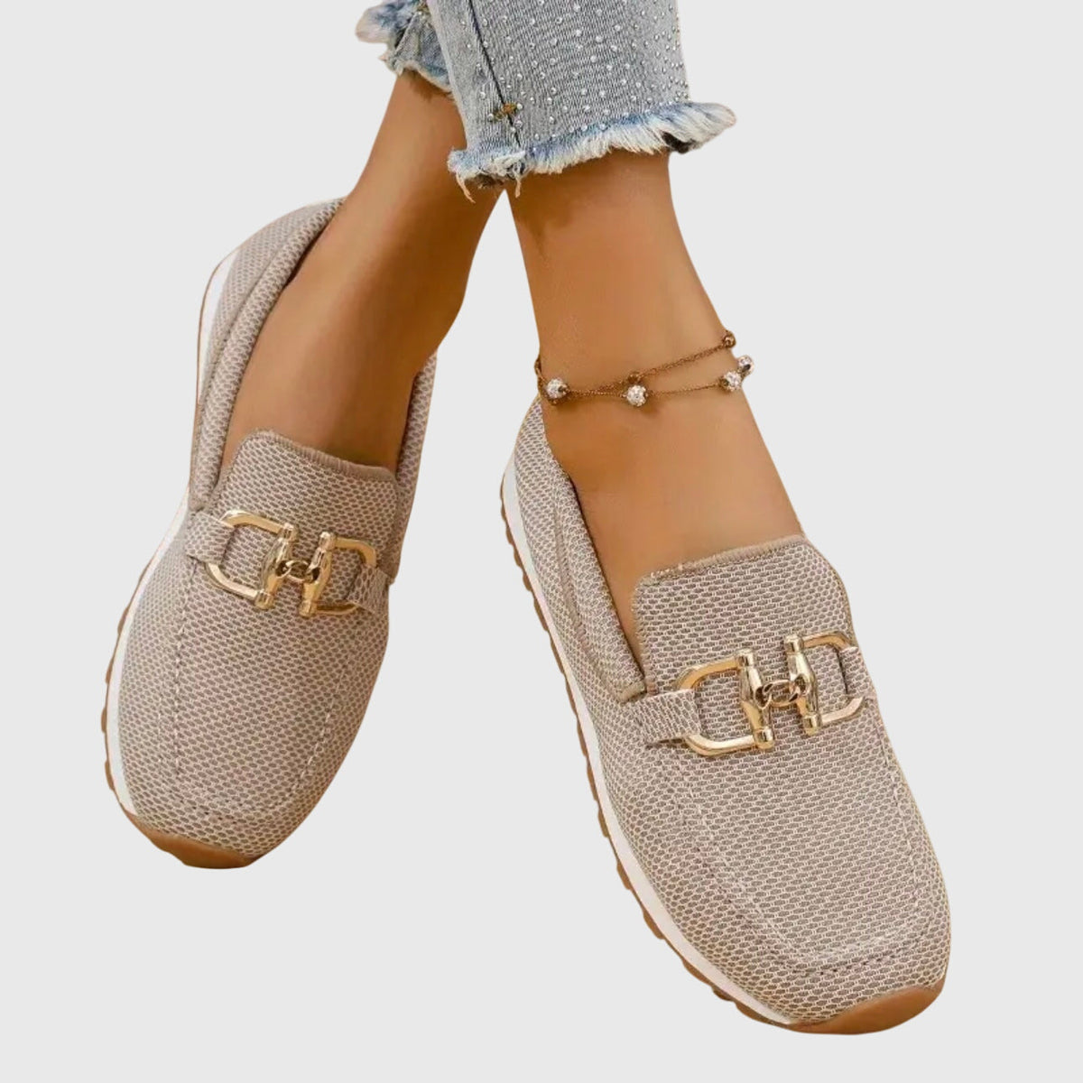 Susie classic slip-on loafers for women shown in neutral tones