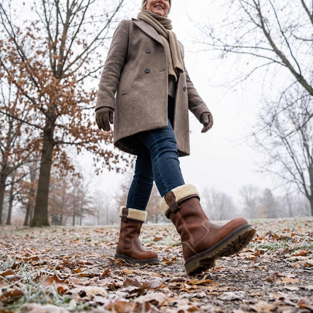Vaylissa | Fur-Lined Pull-On Boots with Side Straps
