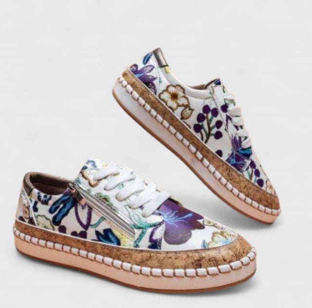 Comfortable slip-on sneakers for women, shown in several colour options
