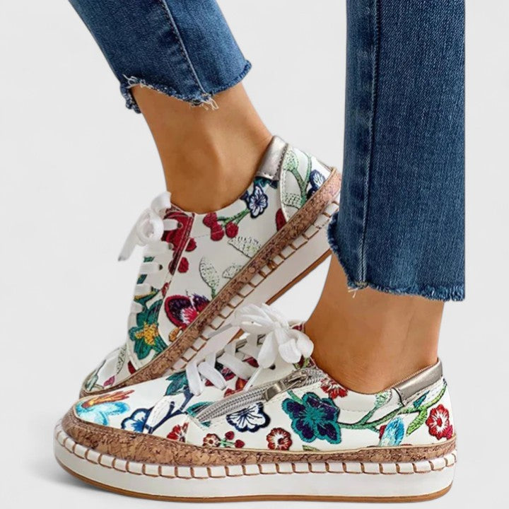 Comfortable slip-on sneakers for women, shown in several colour options
