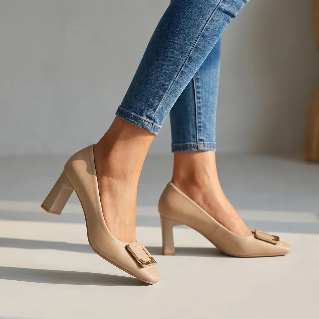 Bexley block heels khaki