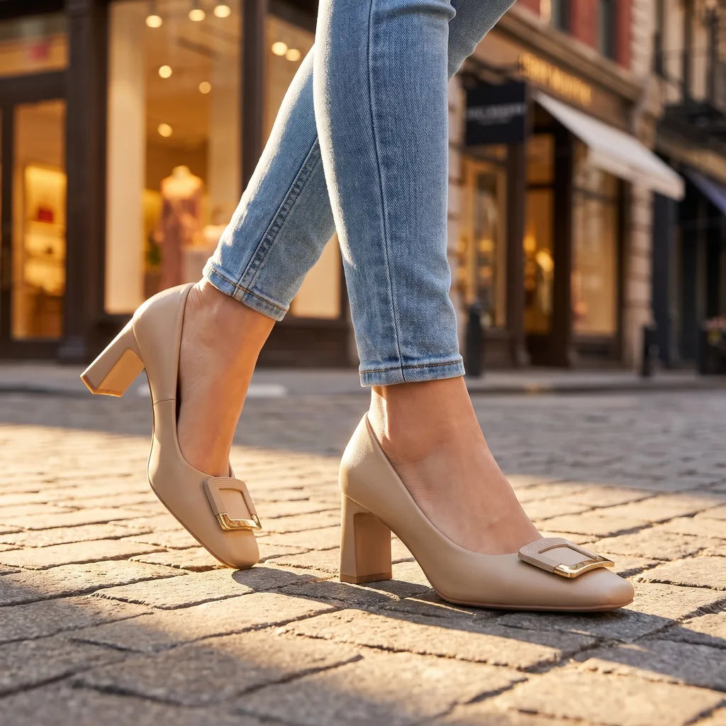 Bexley block heels worn