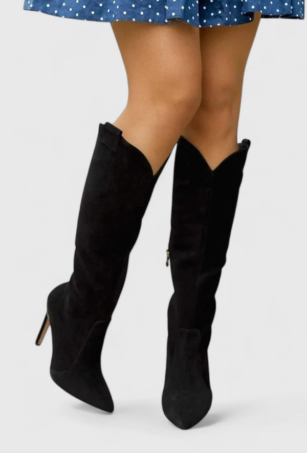 Melorynn | Side-Zip Pointed-Toe Heeled Boots