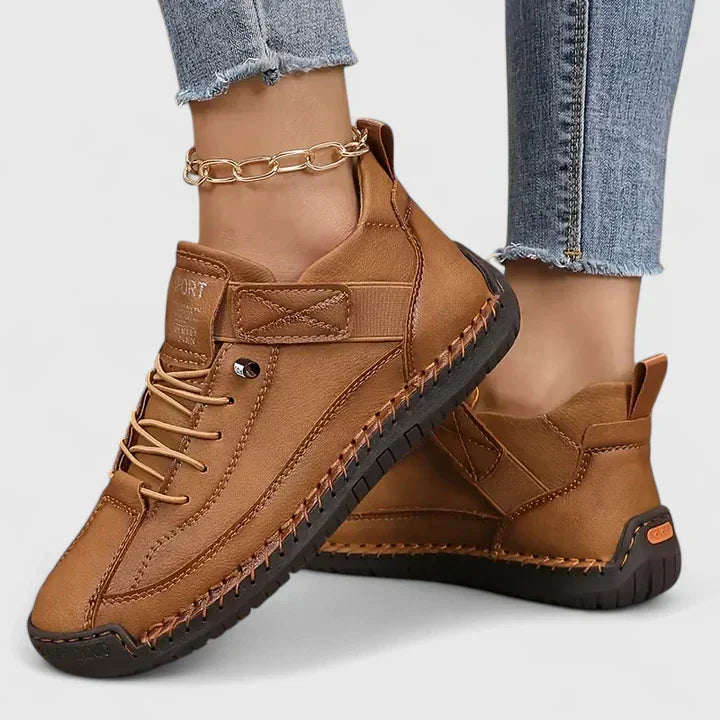 Comfortable everyday lace-up sneakers shown in multiple colours