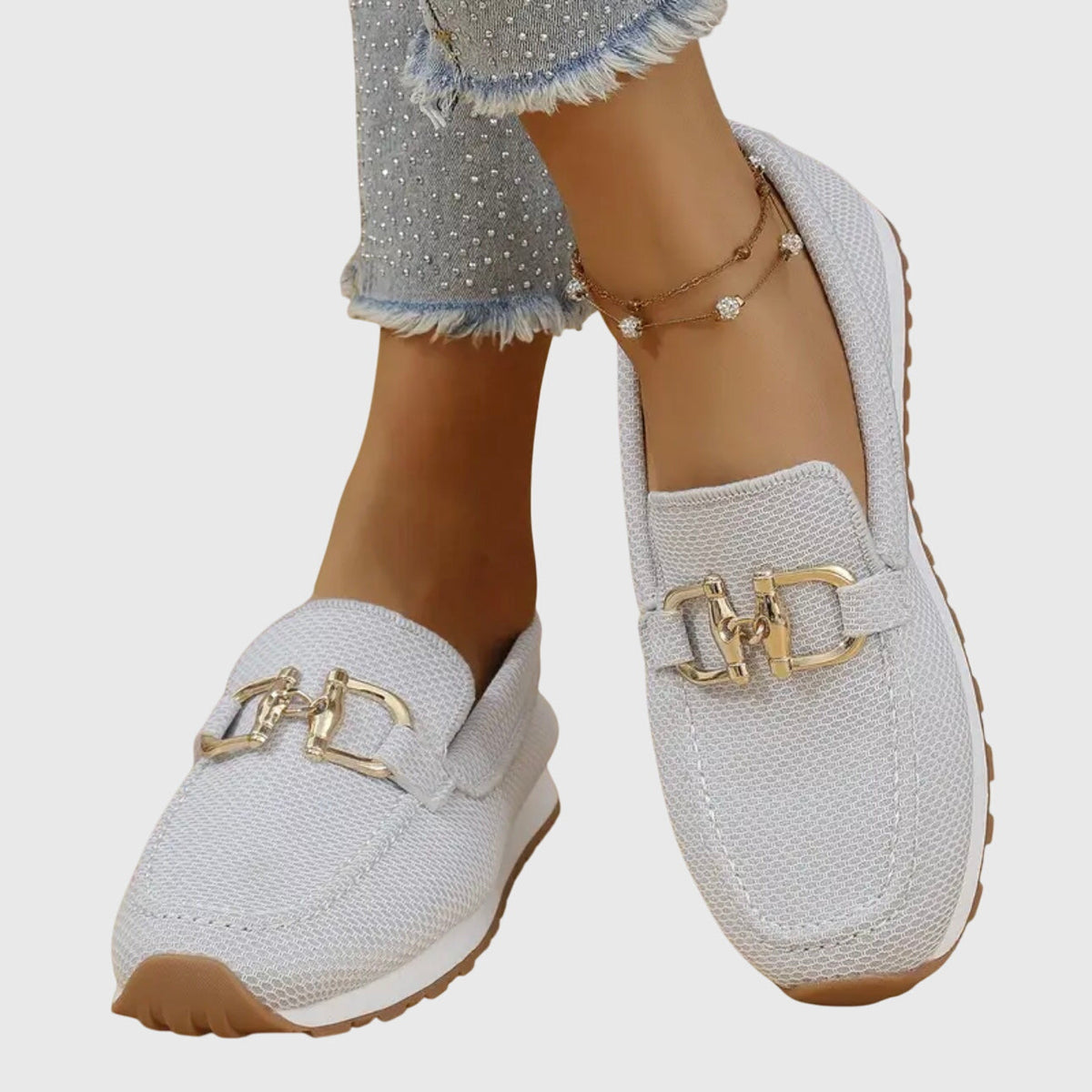 Susie classic slip-on loafers for women shown in neutral tones