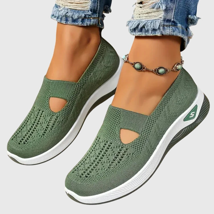 Lora cushioned everyday walking sneakers shown in a neutral colourway