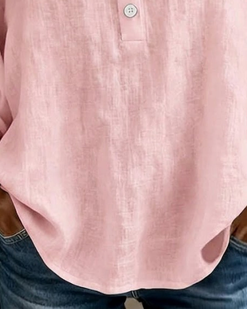 Cheryl lace blouse with puff sleeves shown in white, blue and pink