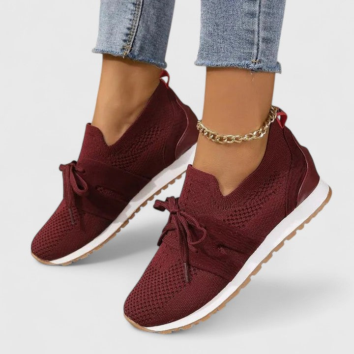 Women's everyday lace-up sneakers shown in several colour options