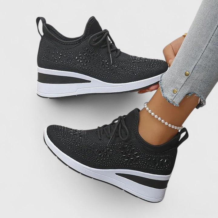 Versatile slip-on comfort shoes for women shown in a soft neutral shade