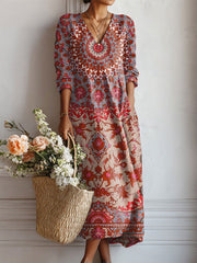 Esra multicolour everyday comfort dress with a relaxed silhouette and pockets