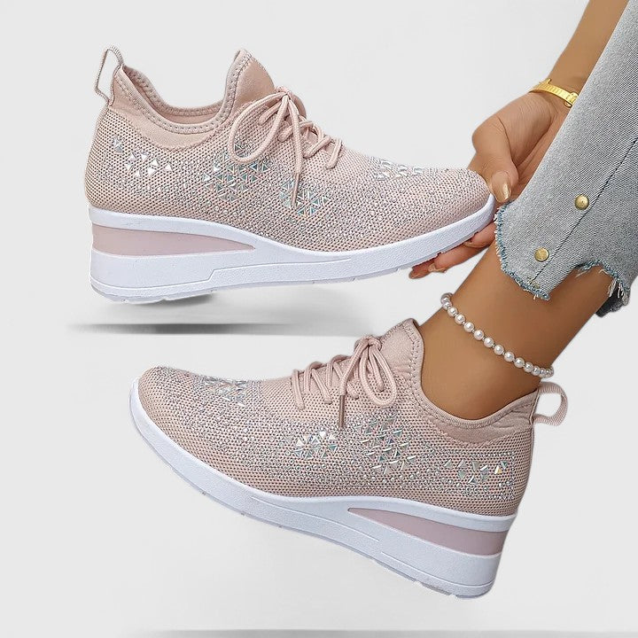 Versatile slip-on comfort shoes for women shown in a soft neutral shade