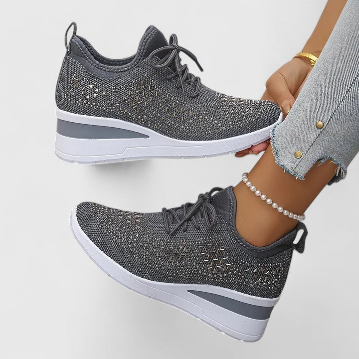 Versatile slip-on comfort shoes for women shown in a soft neutral shade