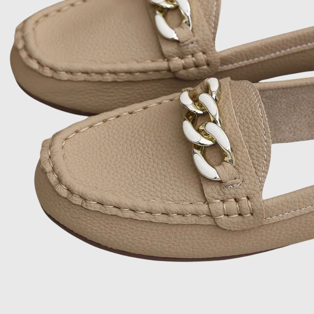 Melissa elegant slip-on loafers shown in white, black and beige