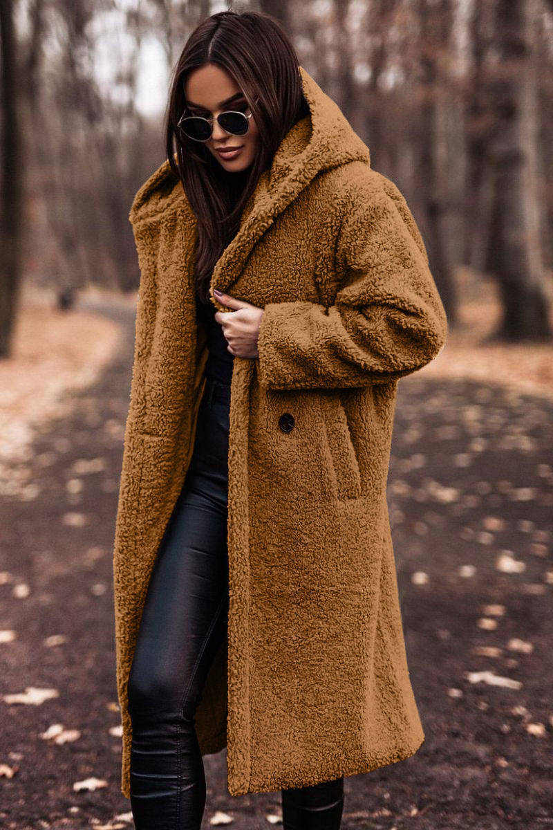 Emily classic tailored winter coat shown in neutral tones