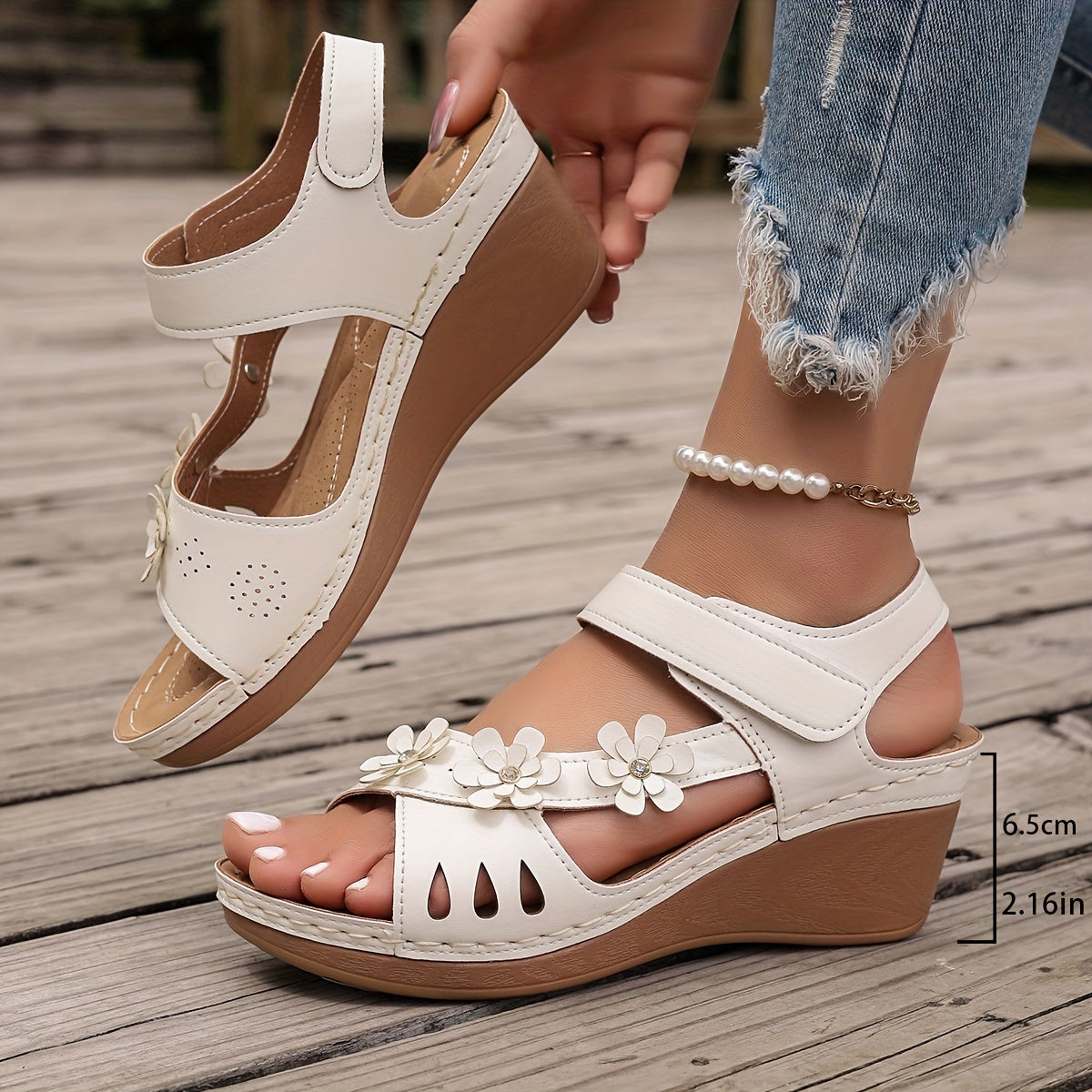 Elodie wedge sandals detail