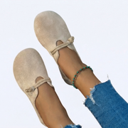 Anisa elegant moccasins in beige and black, classic loafer silhouette for everyday wear