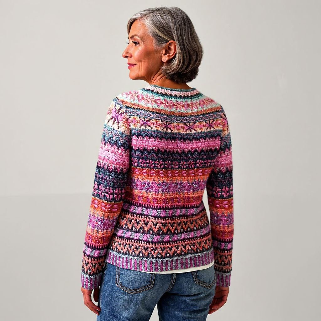 Madison cosy Icelandic-inspired knit sweater with soft textured weave