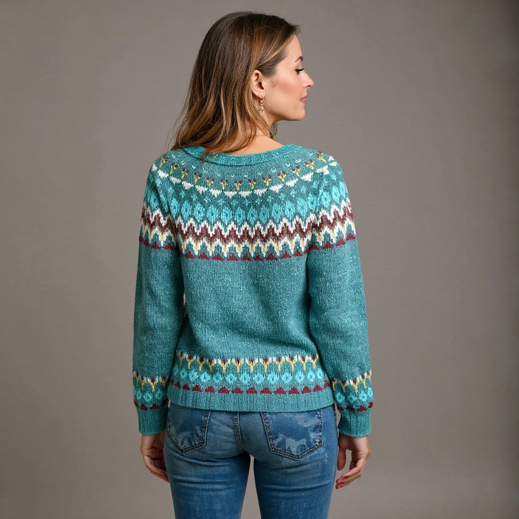 Sofia timeless cosy knit sweater styled for effortless everyday layering