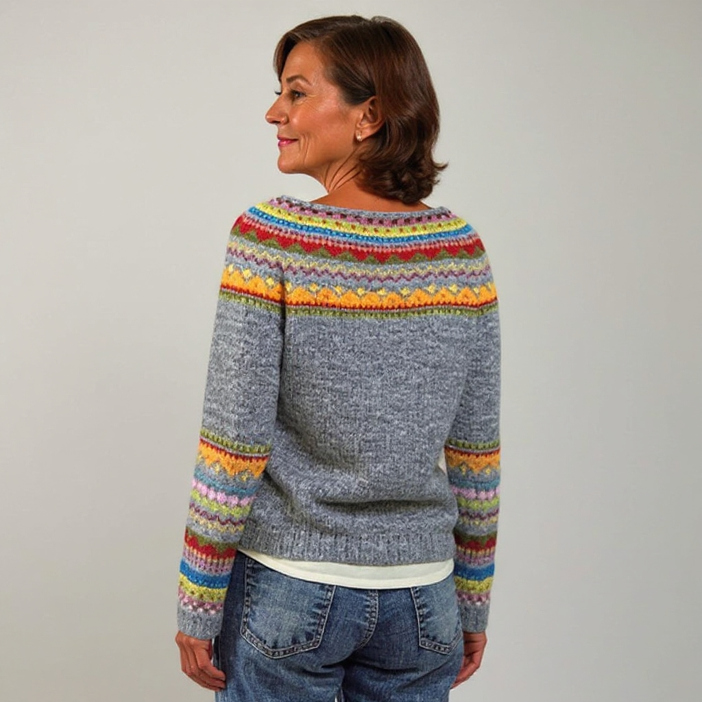 Ivy timeless Icelandic knit sweater with cosy soft texture and flattering everyday fit