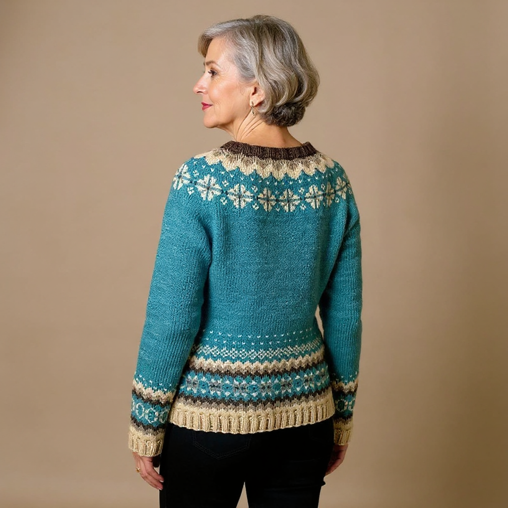 Allaira soft cosy knit jumper with textured weave, styled for everyday layering