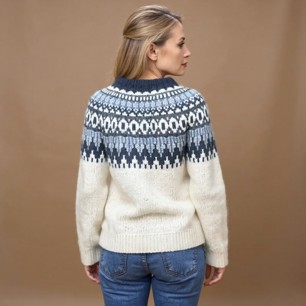 Maecey timeless knit jumper in a soft cosy weave, styled for casual everyday wear