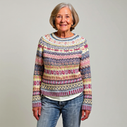 Zoey timeless Icelandic knit jumper with cozy textured weave