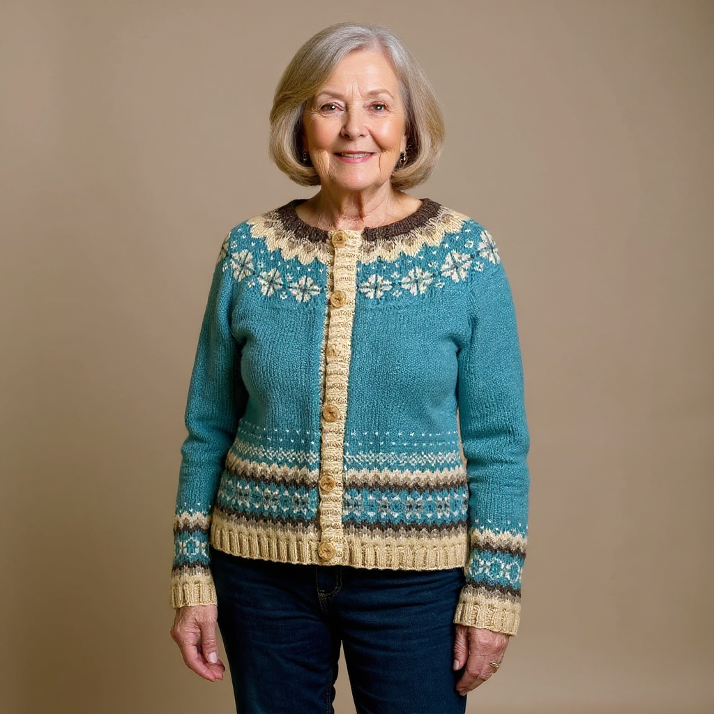 Allaira soft cosy knit jumper with textured weave, styled for everyday layering