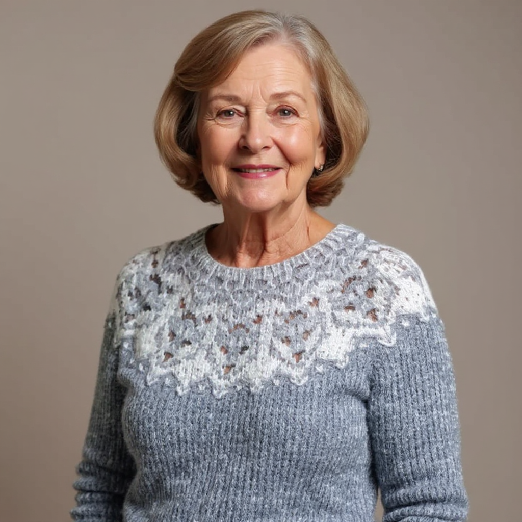 Athena timeless Icelandic knit sweater with soft cosy texture and relaxed layering fit