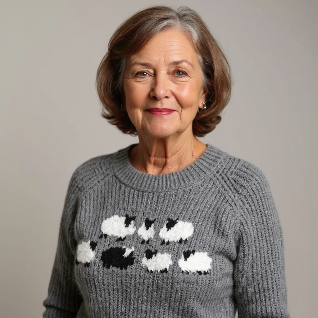 Ellie timeless Icelandic-style knit sweater with soft cozy texture and flattering fit