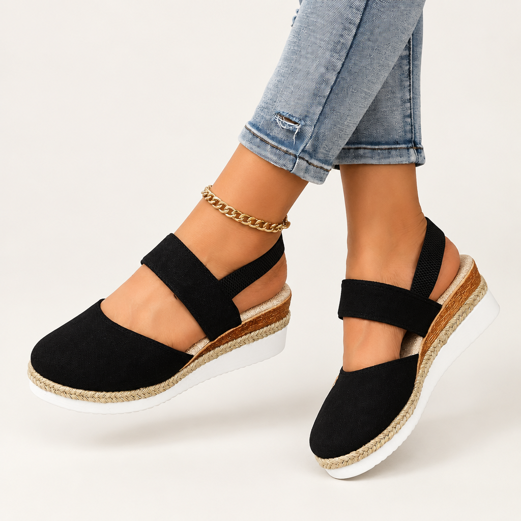 Harlowe braided platform wedge sandals
