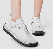 Comfortable everyday lace-up sneakers shown in multiple colours